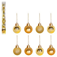Bola tb lisa 4cm 8pcs dourada                cx:048