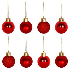 Bola tb lisa 4cm 8pcs vermelha               cx:048