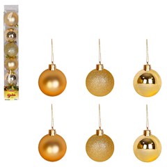 Bola tb lisa 5cm 6pcs dourada                cx:036