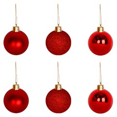 Bola tb lisa 5cm 6pcs vermelha               cx:036