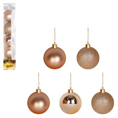 Bola tb lisa 6cm 5pcs champanhe              cx:024