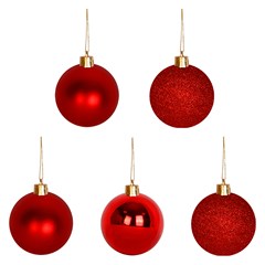 Bola tb lisa 6cm 5pcs vermelha               cx:024