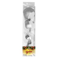 Bola tb lisa 7cm 4pcs prata                  cx:024