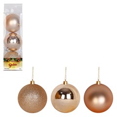 Bola tb lisa 8cm 3pcs champanhe              cx:018