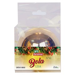 Bola tb lisa 10cm 1pc dourada                cx:018