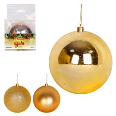 Bola tb lisa 10cm 1pc dourada                cx:018