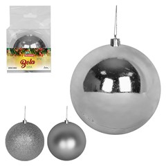 Bola tb lisa 10cm 1pc prata                  cx:018