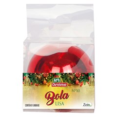 Bola tb lisa 10cm 1pc vermelha               cx:018