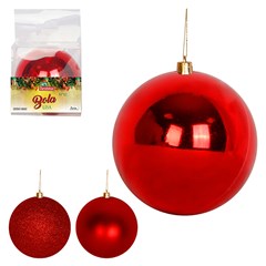 Bola tb lisa 10cm 1pc vermelha               cx:018