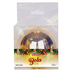 Bola tb lisa 12cm 1pc dourada                cx:012