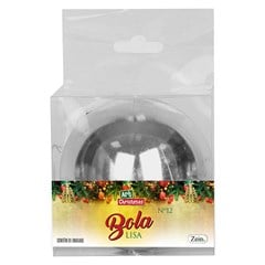 Bola tb lisa 12cm 1pc prata                  cx:012