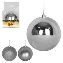 Bola tb lisa 12cm 1pc prata                  cx:012