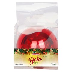 Bola tb lisa 12cm 1pc vermelha               cx:012