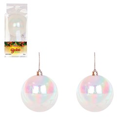 Bola tb perolada 10cm 2pcs                  cx:012