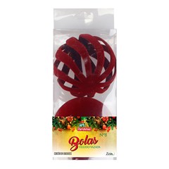 Bola tb veludo vazada 10cm 2pcs              cx:012