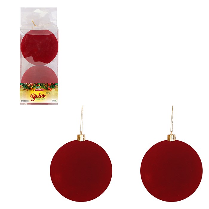Bola tb veludo lisa 10cm 2pcs cx:024 | Atacado de Utilidades
