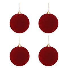 Bola tb veludo lisa 8cm 4pcs                 cx:024