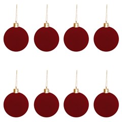 Bola tb veludo lisa 6cm 8pcs                 cx:024