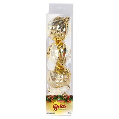 Bola tb diamond 7cm 4pcs dourado             cx:036