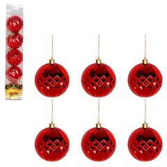 Bola tb diamond 6cm 5pcs vermelho            cx:036