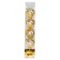 Bola tb diamond 6cm 5pcs dourado             cx:036