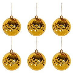 Bola tb diamond 6cm 5pcs dourado             cx:036