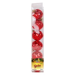 Bola tb diamond 5cm 6pcs vermelho            cx:036