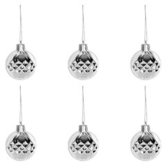 Bola tb diamond 5cm 6pcs prata               cx:036