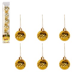 Bola tb diamond 5cm 6pcs dourado             cx:036