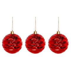 Bola tb wave 8cm 3pcs vermelho               cx:036