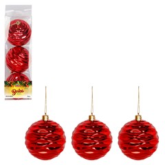 Bola tb wave 8cm 3pcs vermelho               cx:036