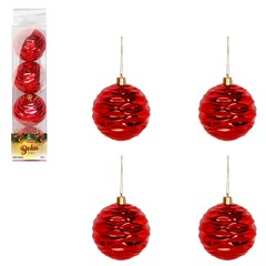 Bola tb wave 7cm 4pcs vermelho               cx:036