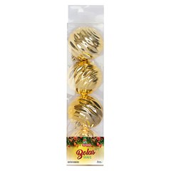 Bola tb wave 7cm 4pcs dourado                cx:036