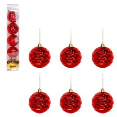 Bola tb wave 6cm 5pcs vermelho               cx:036