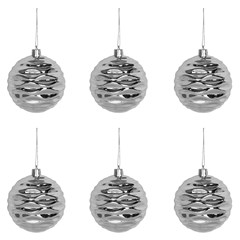 Bola tb wave 6cm 5pcs prata                  cx:036