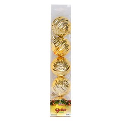 Bola tb wave 6cm 5pcs dourado                cx:036