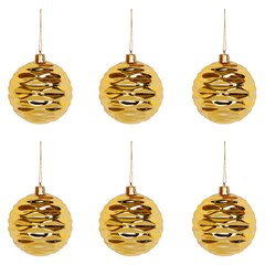 Bola tb wave 6cm 5pcs dourado                cx:036
