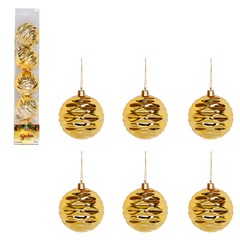 Bola tb wave 6cm 5pcs dourado                cx:036