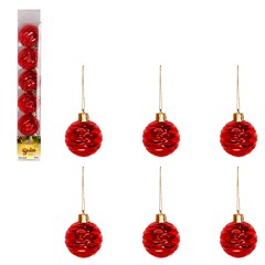Bola tb wave 5cm 6pcs vermelho               cx:036