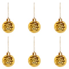 Bola tb wave 5cm 6pcs dourado                cx:036