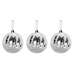 Bola tb twist 8cm 3pcs prata                 cx:036