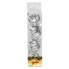 Bola tb twist 7cm 4pcs prata                 cx:036