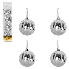 Bola tb twist 7cm 4pcs prata                 cx:036