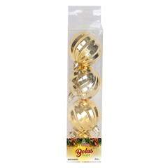 Bola tb twist 7cm 4pcs dourado               cx:036