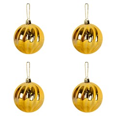 Bola tb twist 7cm 4pcs dourado               cx:036