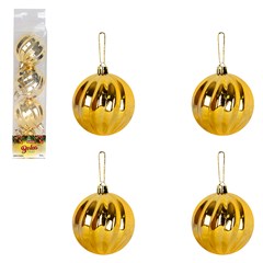 Bola tb twist 7cm 4pcs dourado               cx:036
