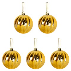 Bola tb twist 6cm 5pcs dourado               cx:036