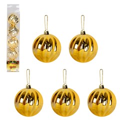 Bola tb twist 6cm 5pcs dourado               cx:036
