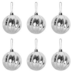Bola tb twist 5cm 6pcs prata                 cx:036
