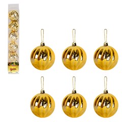 Bola tb twist 5cm 6pcs dourado               cx:036